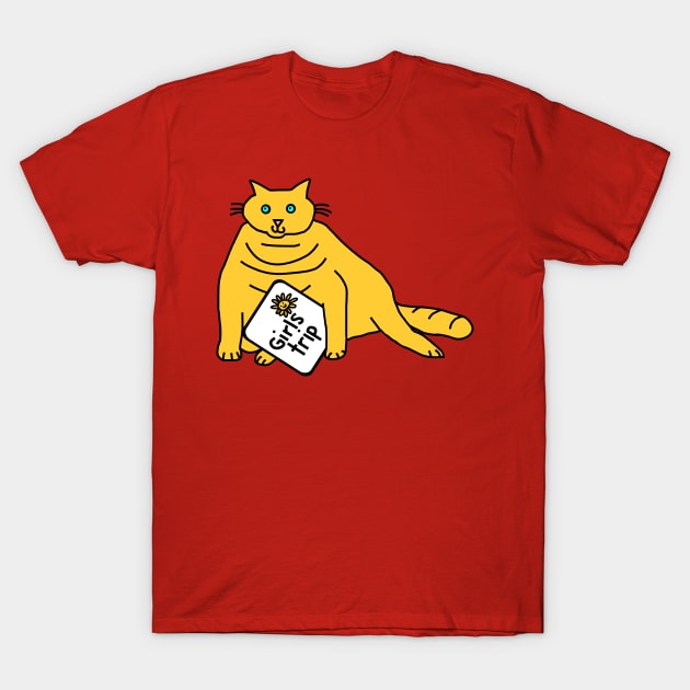 Fat Yellow Cat goes on Girls Trip T-Shirt by ellenhenryart